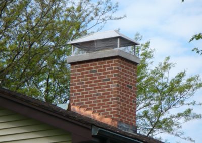 Brick Chimney with new stainless steel chimney cap