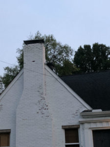 white masonry chimney