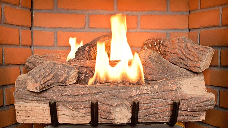 Leonard & Sons - M Stock image of gas logs gas logs