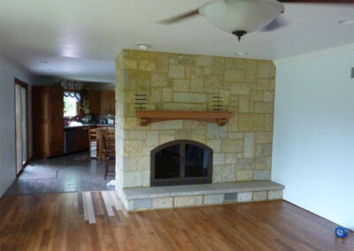 new stone refacing with more hallway