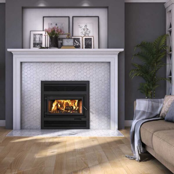 Ventis - Large Sized Single Door Wood Burning Fireplace with 2200 Sq Ft Max Heating Space - HE250R